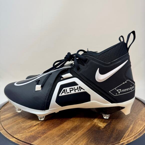 Nike Men's Alpha Menace Detachable 12.5 Wide Football Cleats Black DR5662-001 - Picture 3 of 10